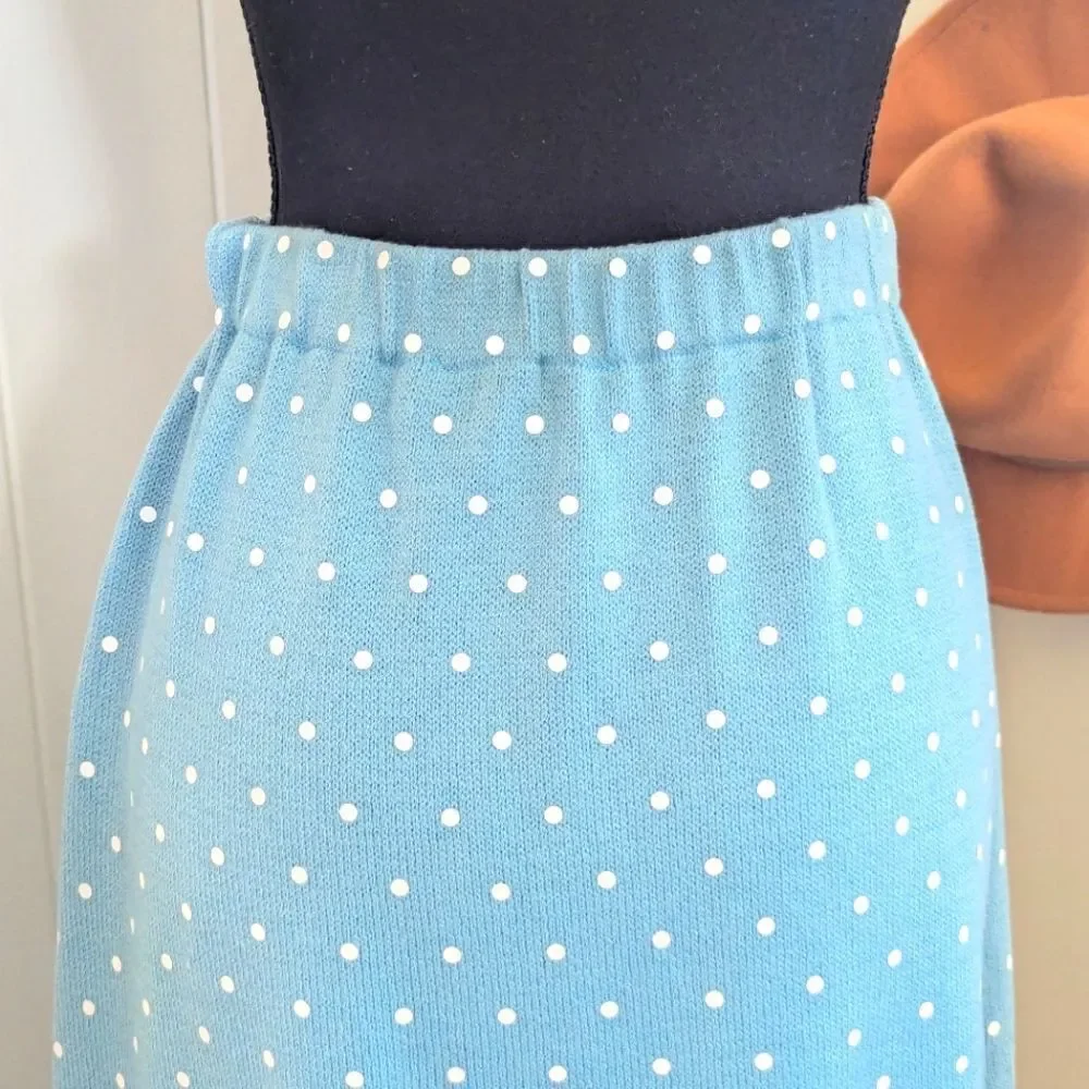 St. John Collection 6 Dot Skirt Maximalist Retro Glam Quiet Luxury Playful Chic - Picture 6 of 8